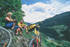 Radfahren mit Alpenpanorama