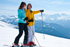 Skifahren kombiniert mit traumhaftem Panorama
